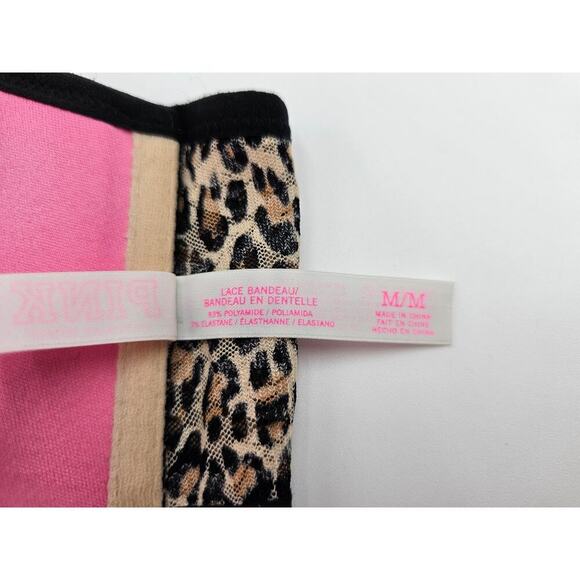 Victoria's Secret Pink Size M Animal Print Strapless Bandeau Bra - Picture 4 of 5